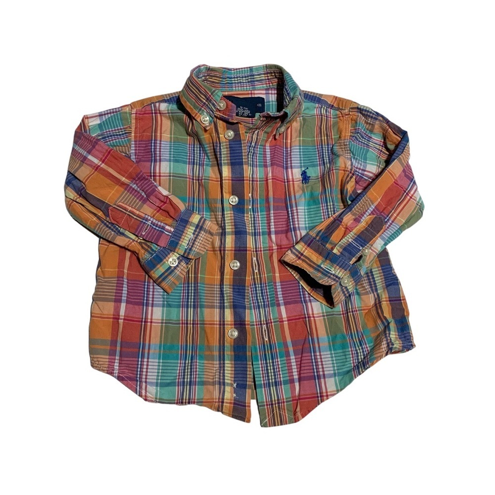 Ralph Lauren Multicolor Plaid Button Down Shirt for Kids
